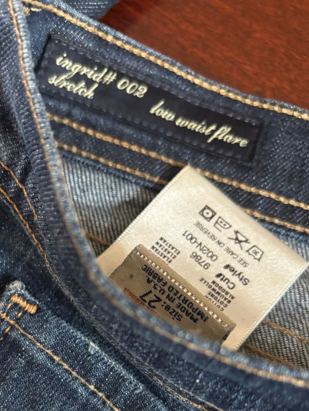 Citizens Of Humanity Dark Blue Flare Jeans Size 27 Ingrid #002 Low Waist - Picture 6 of 9
